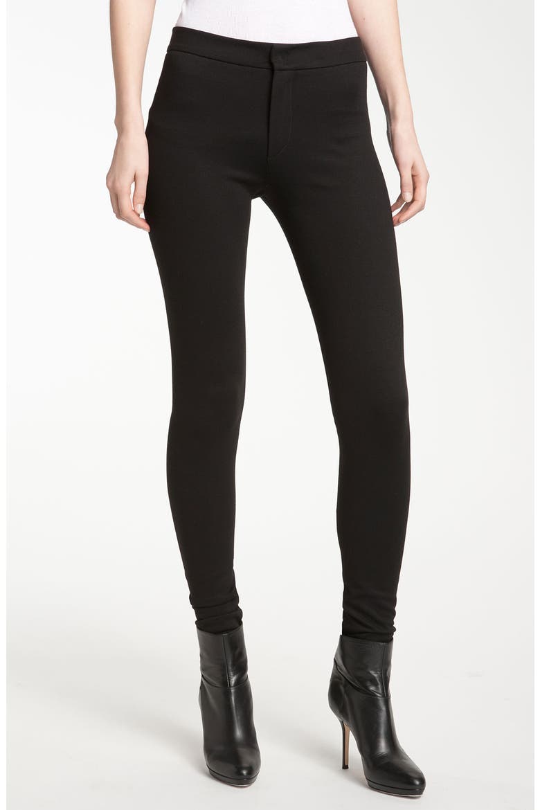 Ponte Leggings, Main, color, BLACK
