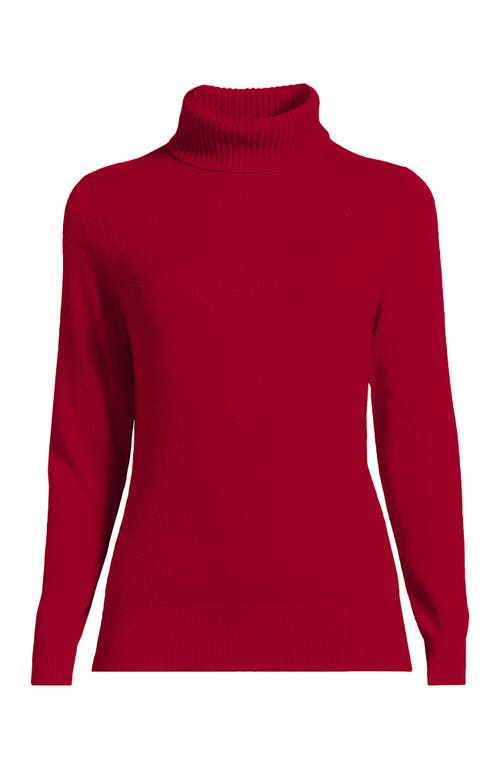 Lands' End Cashmere Turtleneck Sweater In Red
