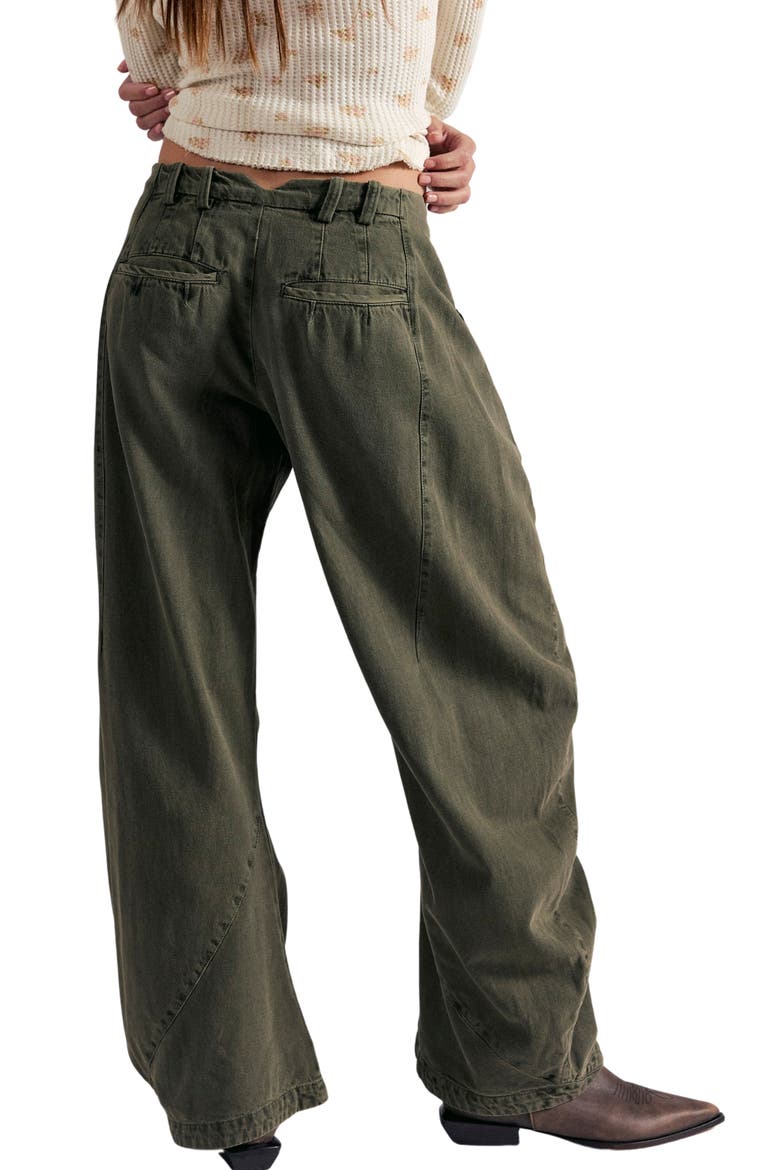 Spotlight Washed Barrel Leg Trousers, Alternate, color, DUSTY OLIVE