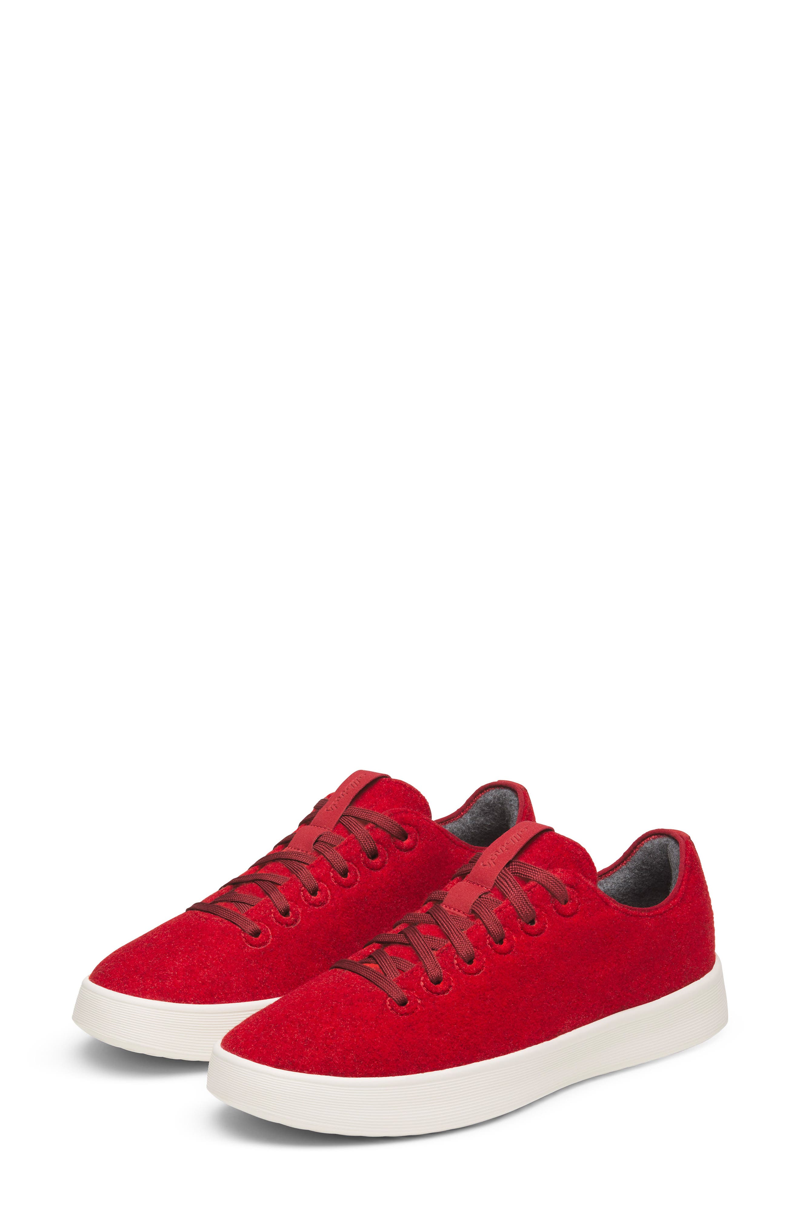 Wool Cruiser Sneaker, Alternate, color, POPPY RED/ NATURAL WHITE