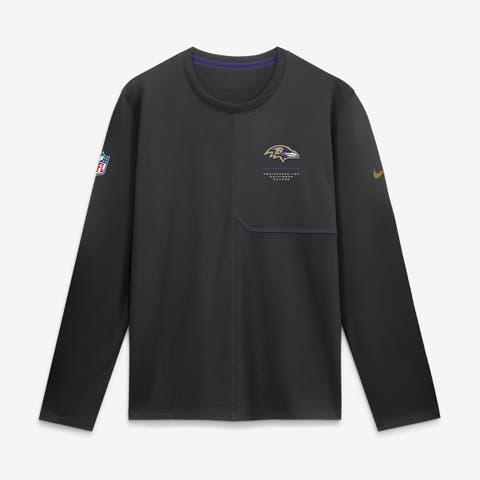 Men's Nike  Black Baltimore Ravens Sideline Coaches UV Dri-FIT Long Sleeve Shirt
