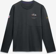 Nike Men's Nike Black Baltimore Ravens Sideline Coaches UV Dri-FIT Long Sleeve Shirt
