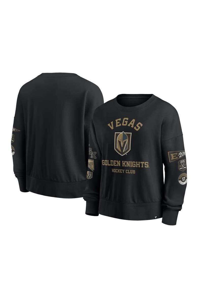 Women's Fanatics Black Vegas Golden Knights Go Team Pullover Sweatshirt, Alternate, color, Black