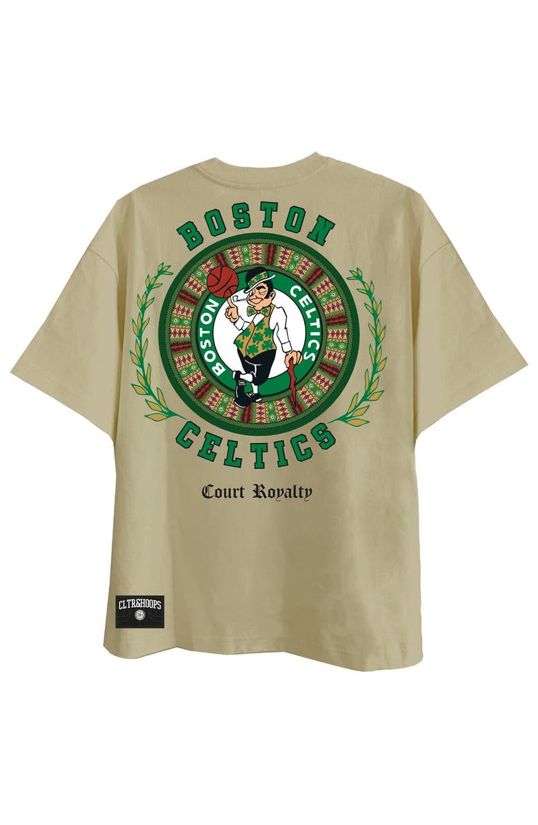 Two Hype Men's Two Hype Khaki Boston Celtics Worldwide Collection Premium T-Shirt, Alternate, color, Khaki