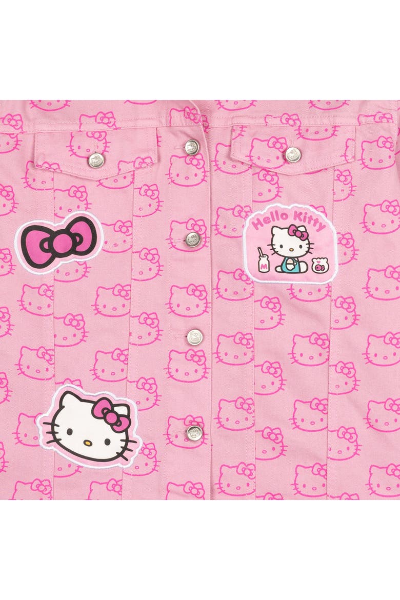 Denim Jacket, Alternate, color, Hello Kitty Pink