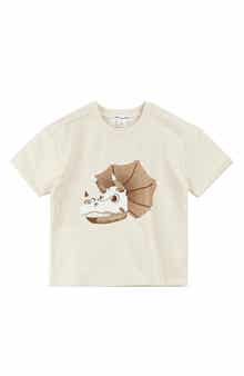 MILES THE LABEL Kids' Triceratops Fossil Graphic T-Shirt