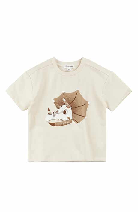 MILES THE LABEL Kids' Triceratops Fossil Graphic T-Shirt
