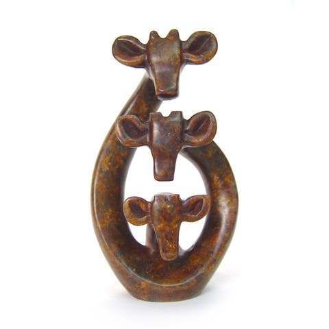 Stone Giraffe Family of Three - 5"