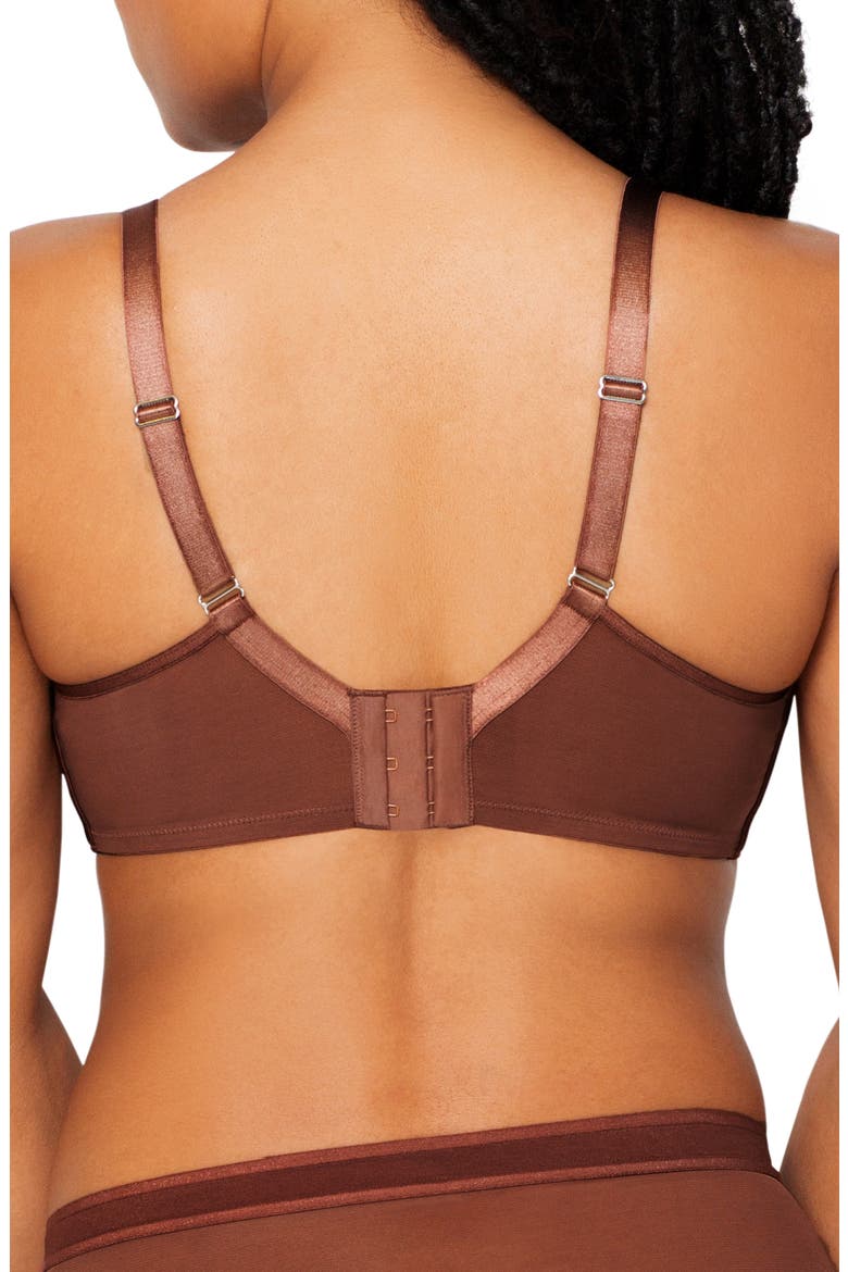 Sheer Mesh Underwire Unlined Bra, Alternate, color, CHOCOLATE