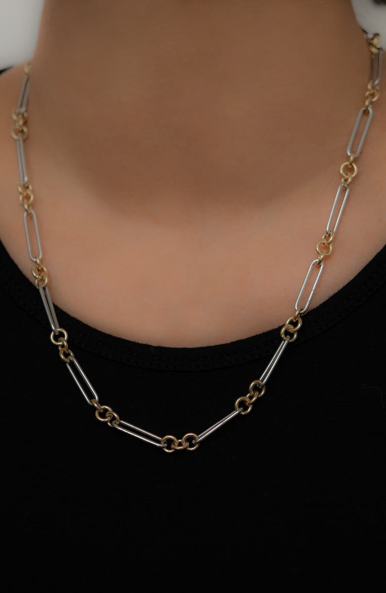 Stephanie Windsor Two-Tone Trombone Chain Necklace, Alternate, color, 