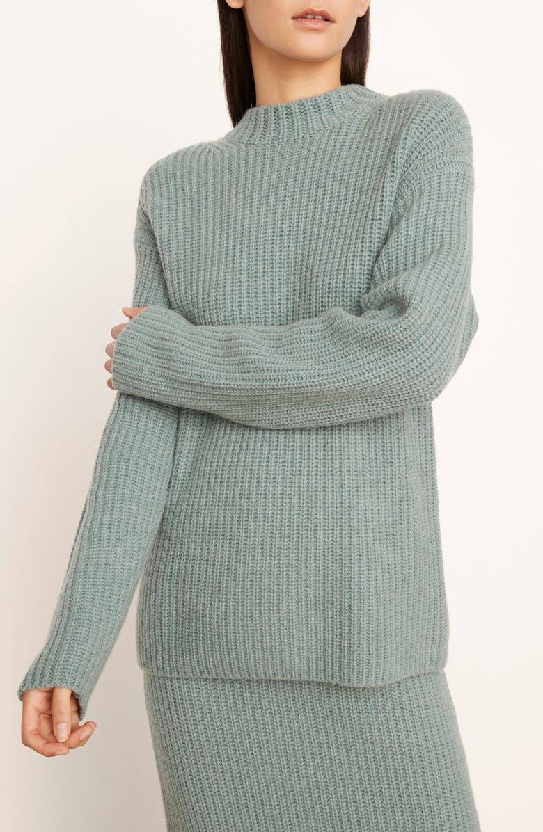 Vince Boxy Mock Neck Wool Blend Sweater, Alternate, color,