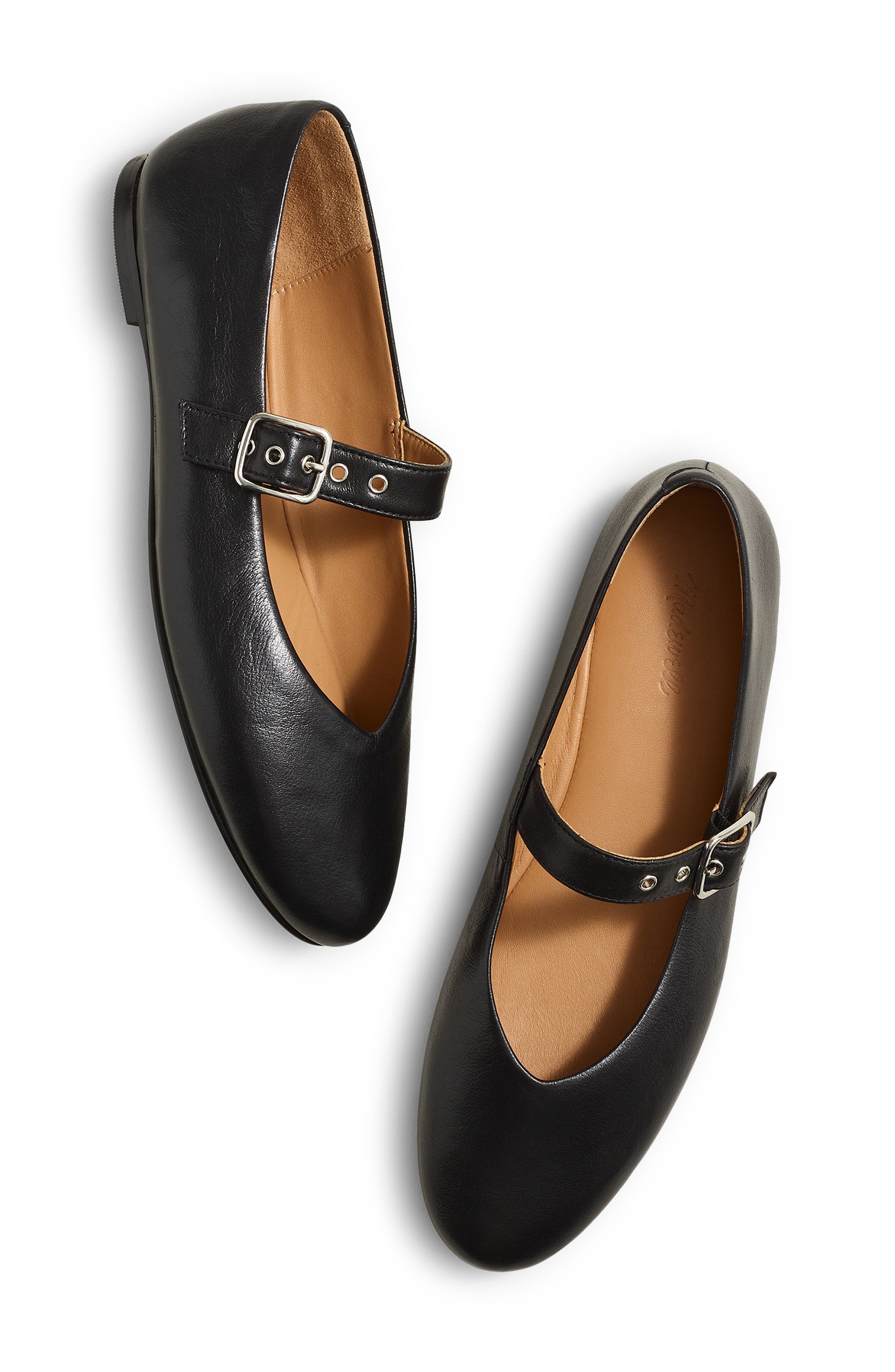 Madewell Beverley Mary Jane Flat, Alternate, color, True Black