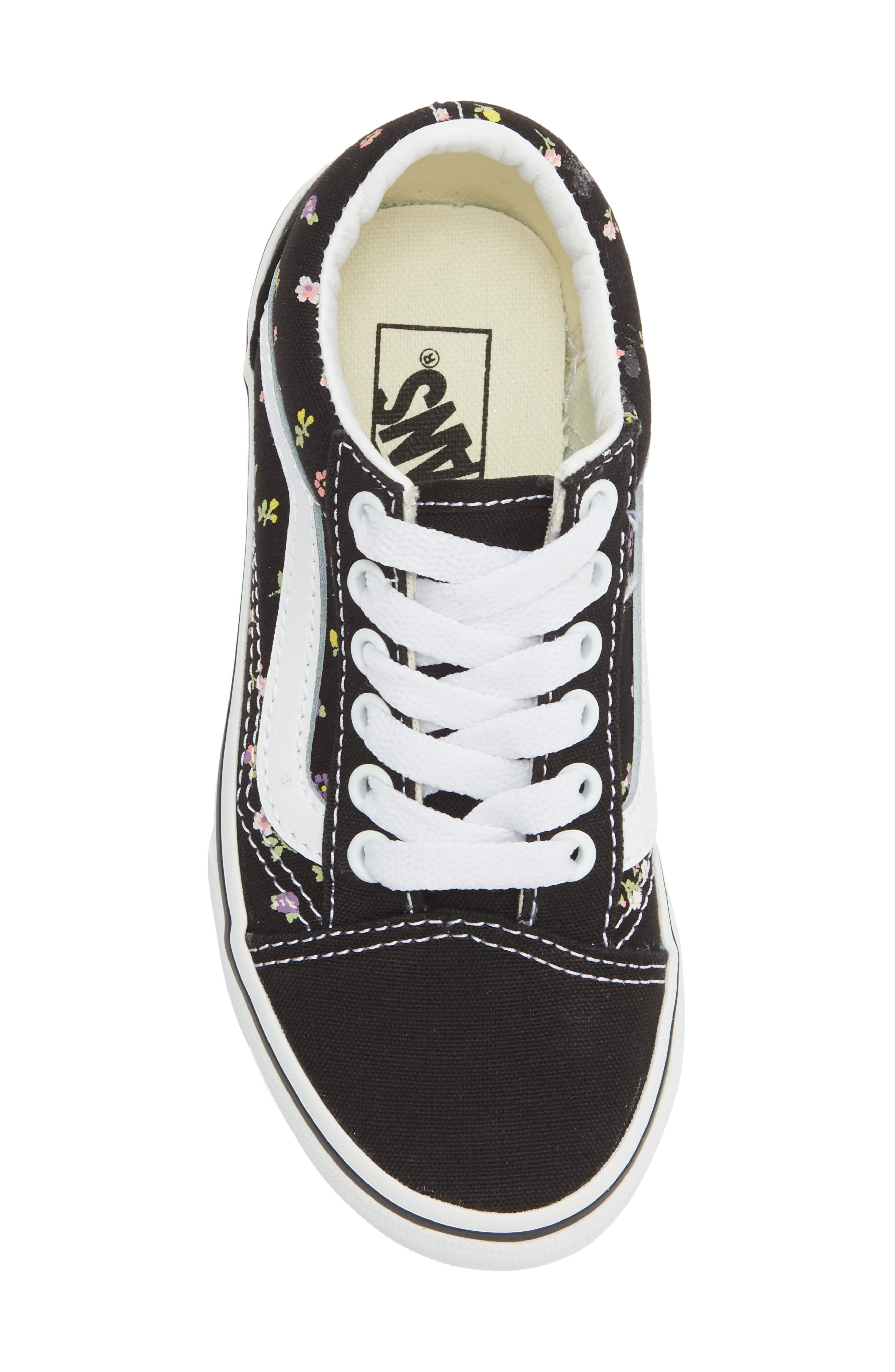 Kids' Old Skool Sneaker, Alternate, color, FLORAL BLACK/SUNSET BLUSH