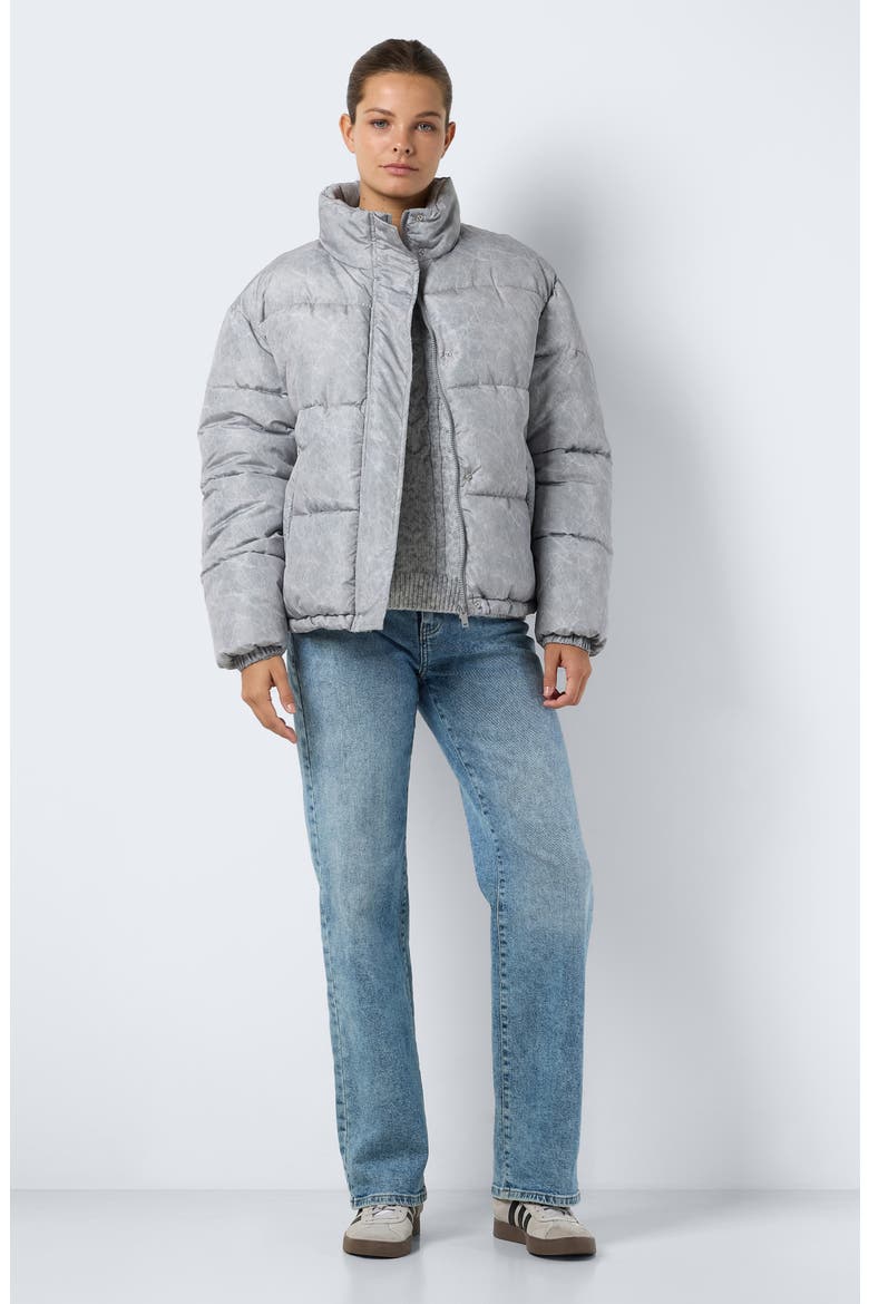 Daxy Washed Puffer Jacket, Alternate, color, LIGHT GREY MELANGE