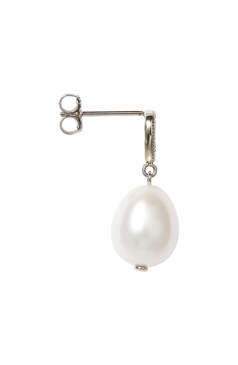 Poppy Finch Pavé Diamond & Cultured Pearl Drop Earrings, Alternate, color,