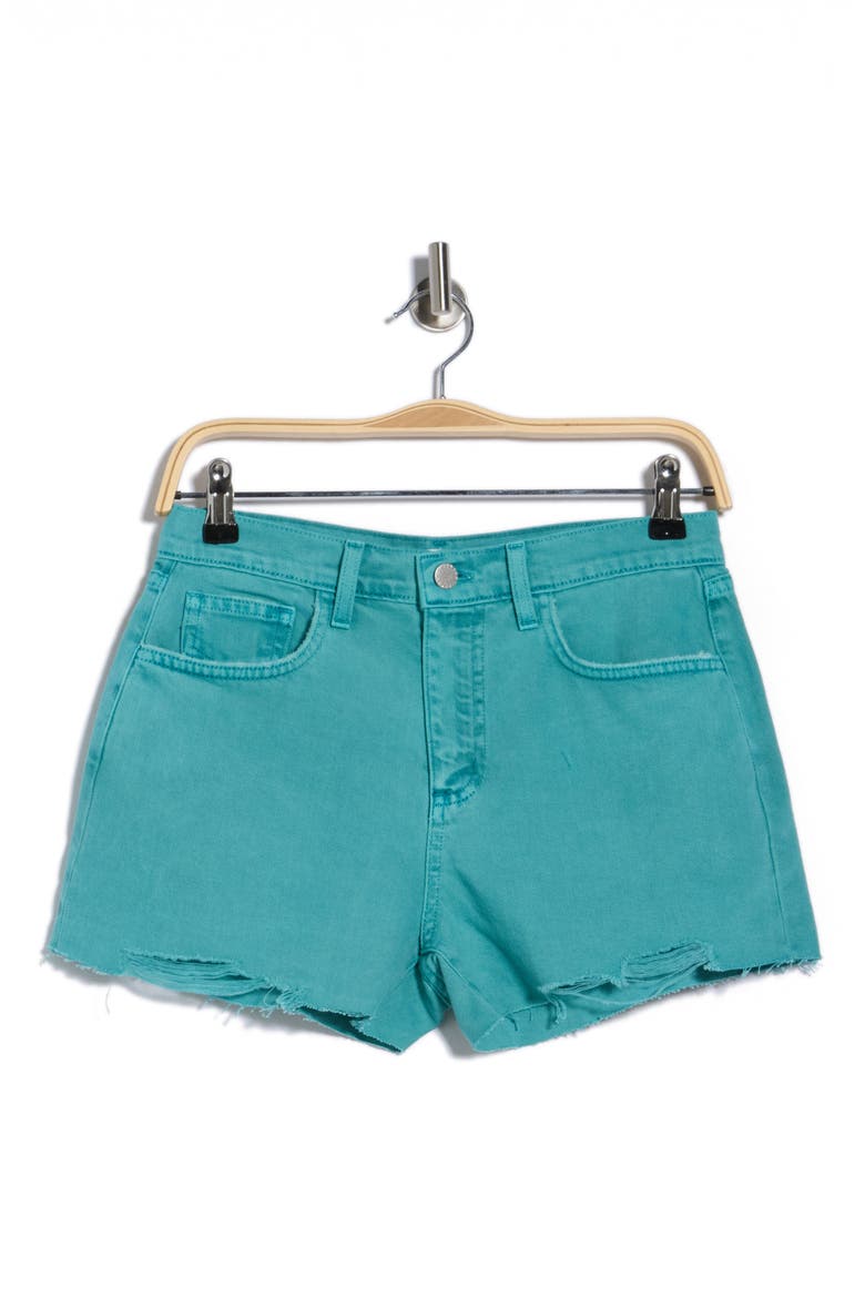Beck High Waist Cutoff Denim Shorts, Alternate, color, BRISTOL BLUE DEST