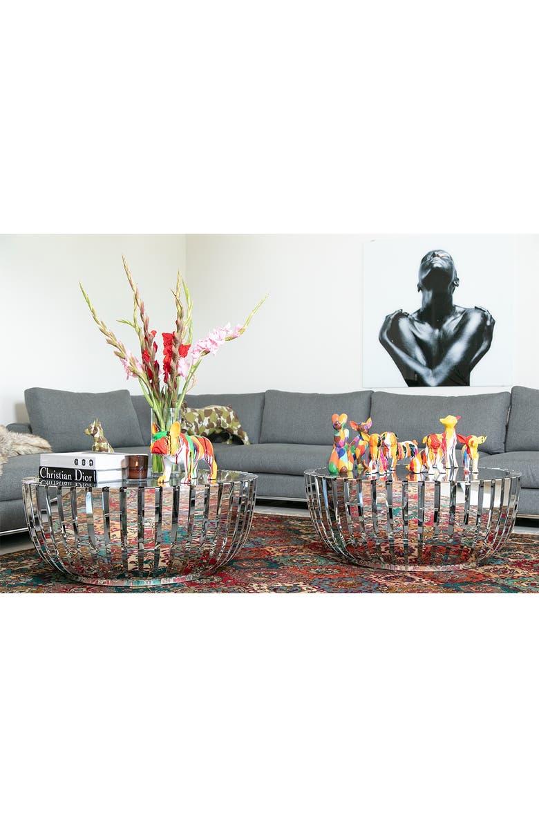 INTERIOR ILLUSIONS Standing Bulldog Splatter Art Dog, Alternate, color, Multi-Color