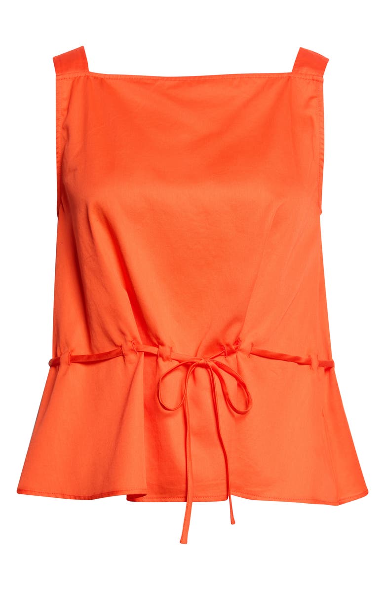 LESET Yoko Drawstring Sleeveless Top, Alternate, color, Feu