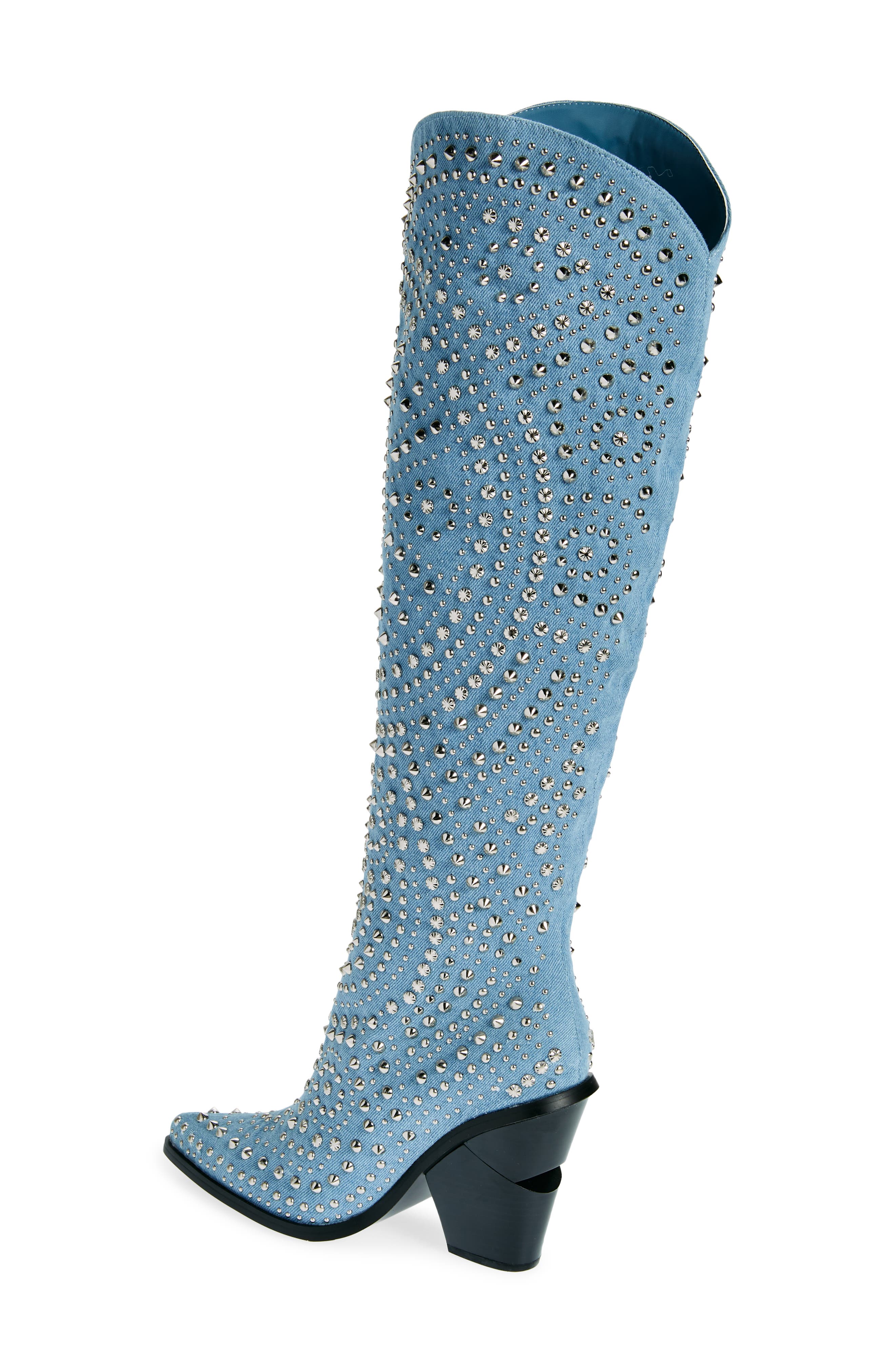 Texas Denim Western Boot, Alternate, color, BLUE