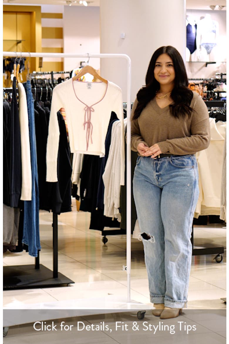 Pointelle Tie Front Cardigan video