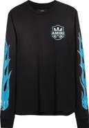AMIRI Eagle Flames Long Sleeve Cotton Graphic T-Shirt