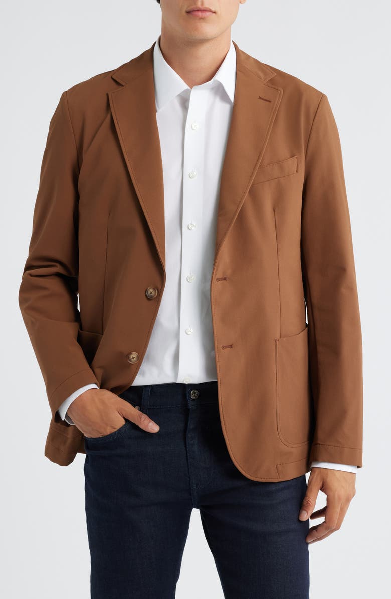 BOSS Hanry Slim Fit Stretch Twill Sport Coat, Main, color, Medium Brown