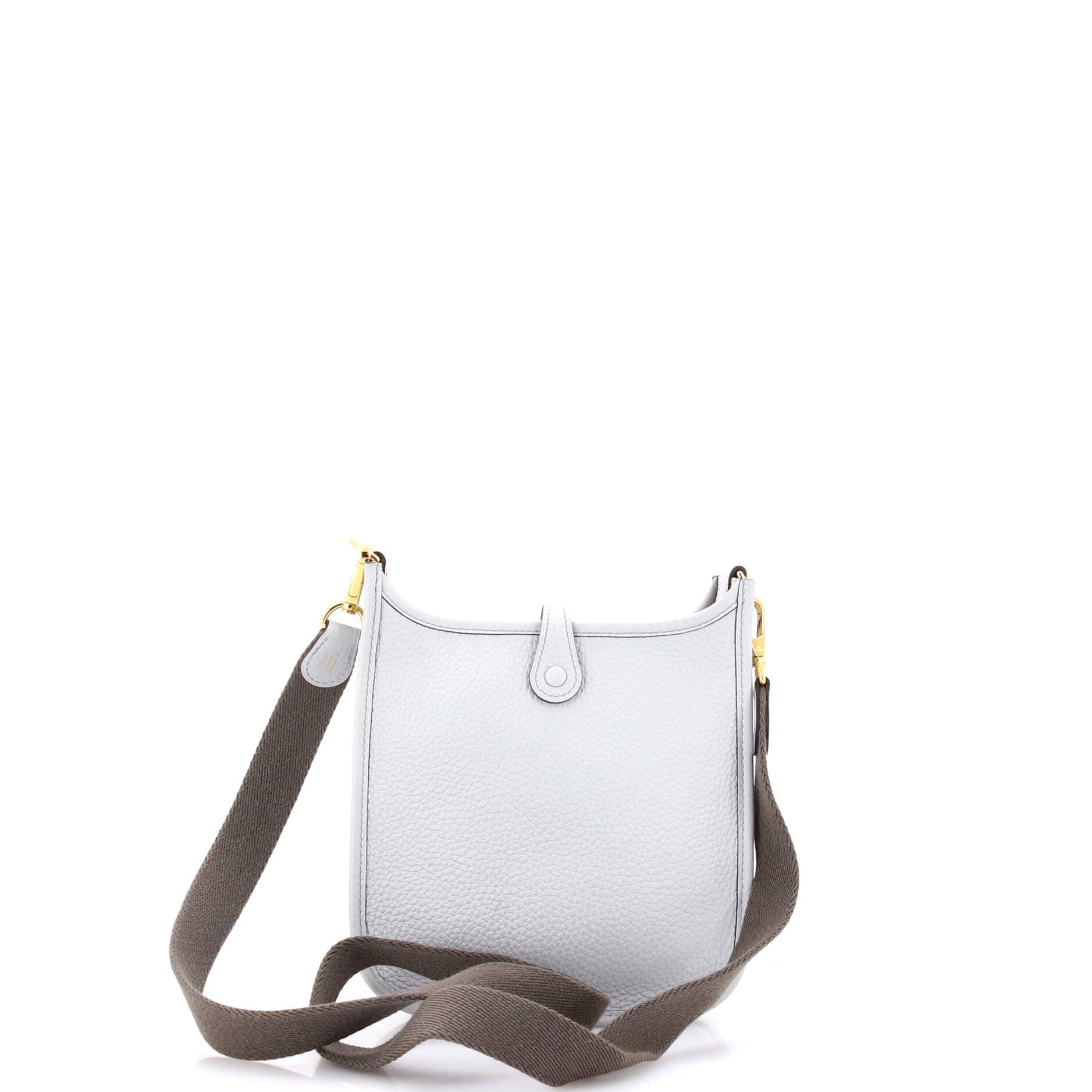 Pre-Owned Hermes Evelyne Bag Gen III Clemence TPM, Alternate, color, Bleu Pale