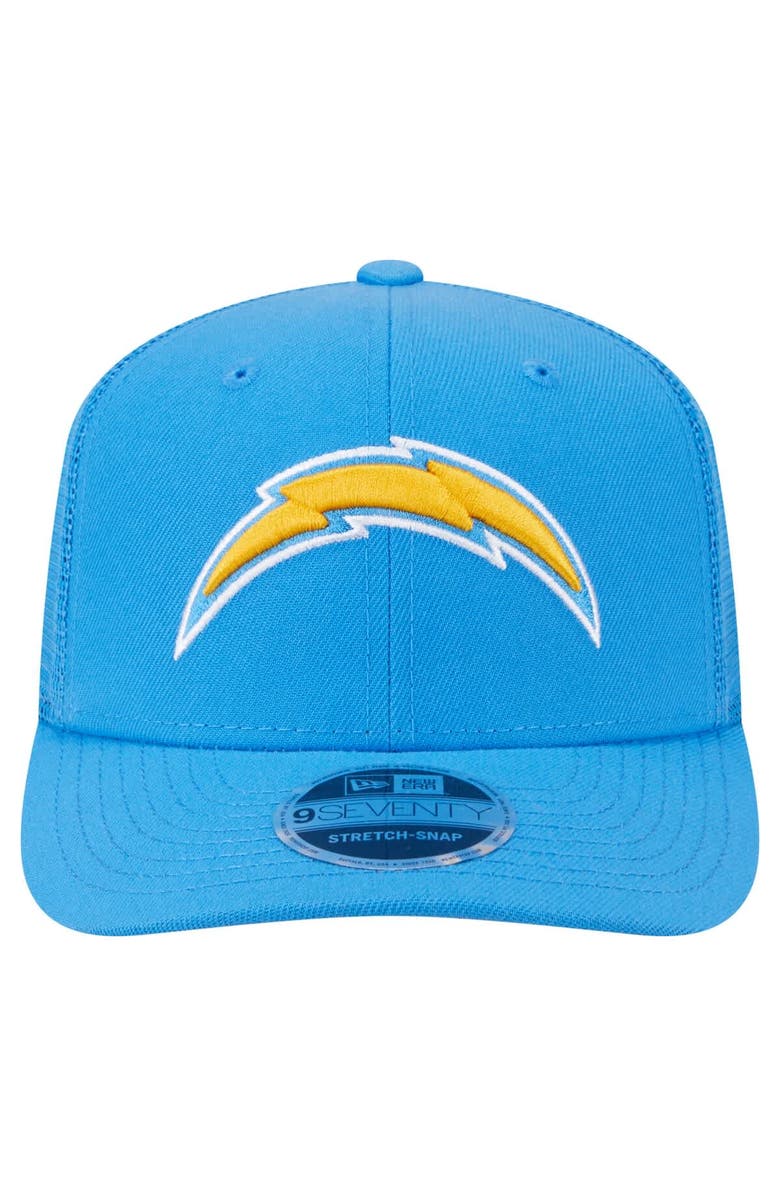New Era Men's New Era Powder Blue Los Angeles Chargers Main Trucker 9SEVENTY Stretch-Snap Hat, Alternate, color, Powder Blue