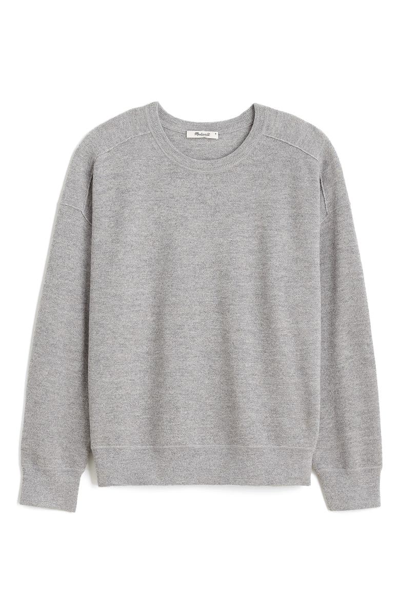 Madewell Merino Wool Pullover Sweater, Main, color, Grey Mouline