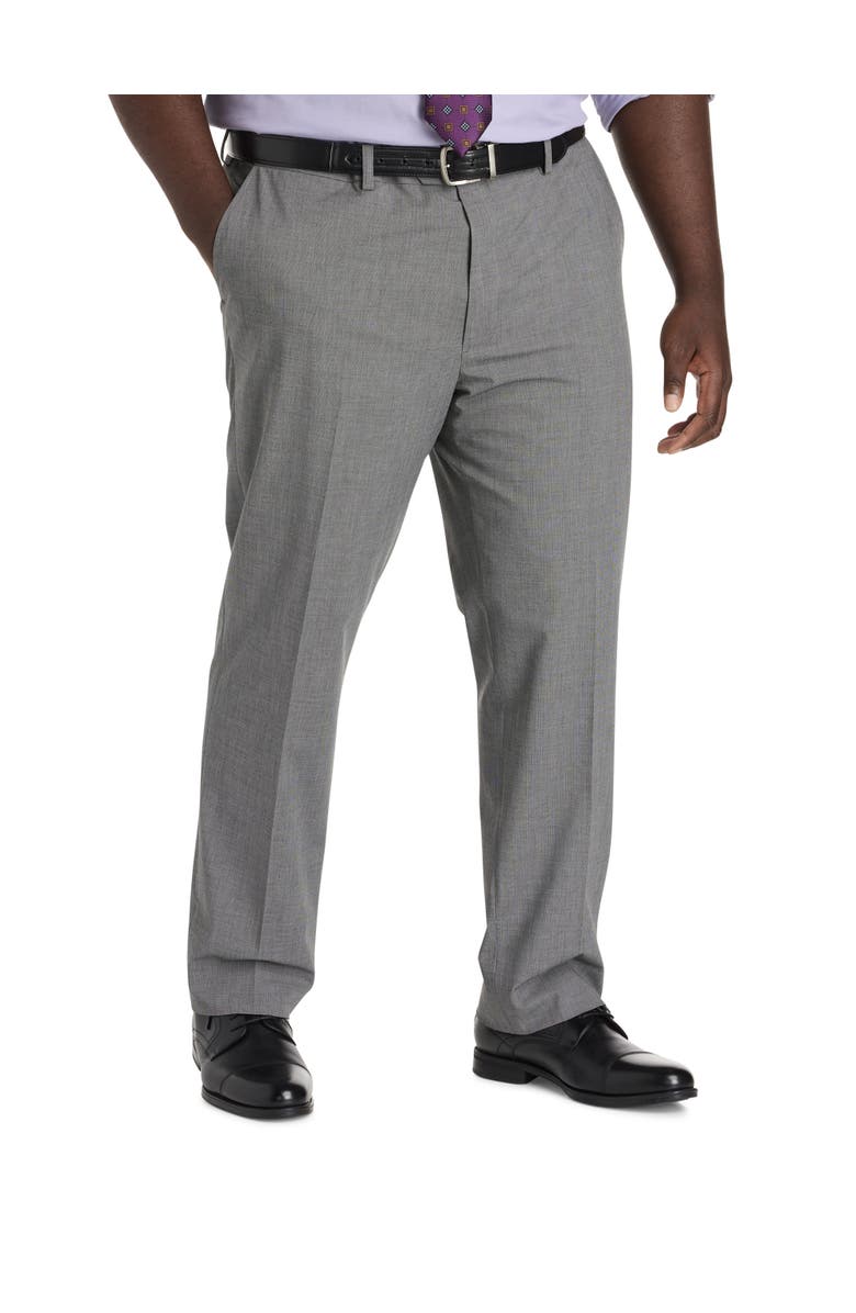 Oak Hill by DXL Big
Tall Mini-Neat Suit Pants, Main, color, Black