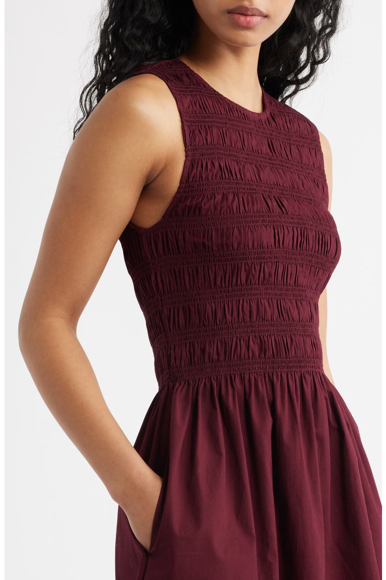 The Melody Smocked Minidress, Alternate, color, SANGRIA