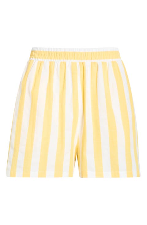 Fays Stripe Tayler Smocked Shorts