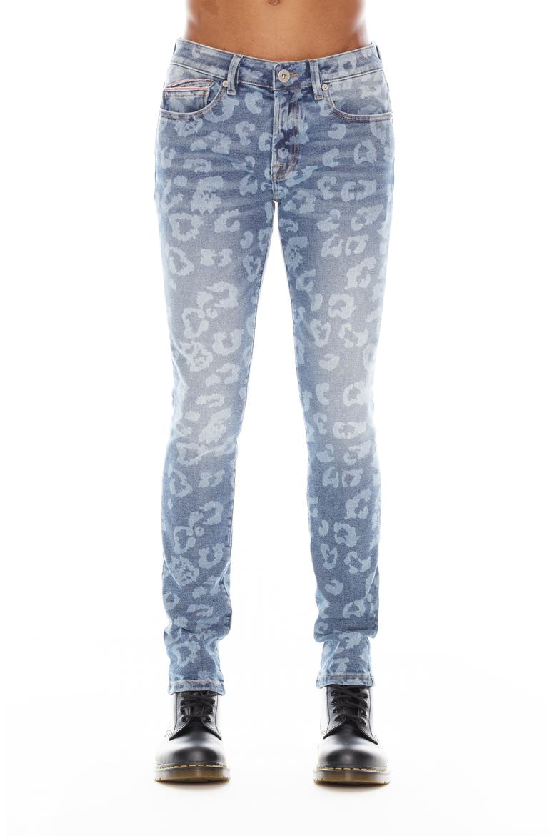 Punk Bleached Superskinny Jeans, Main, color, LEOPARD