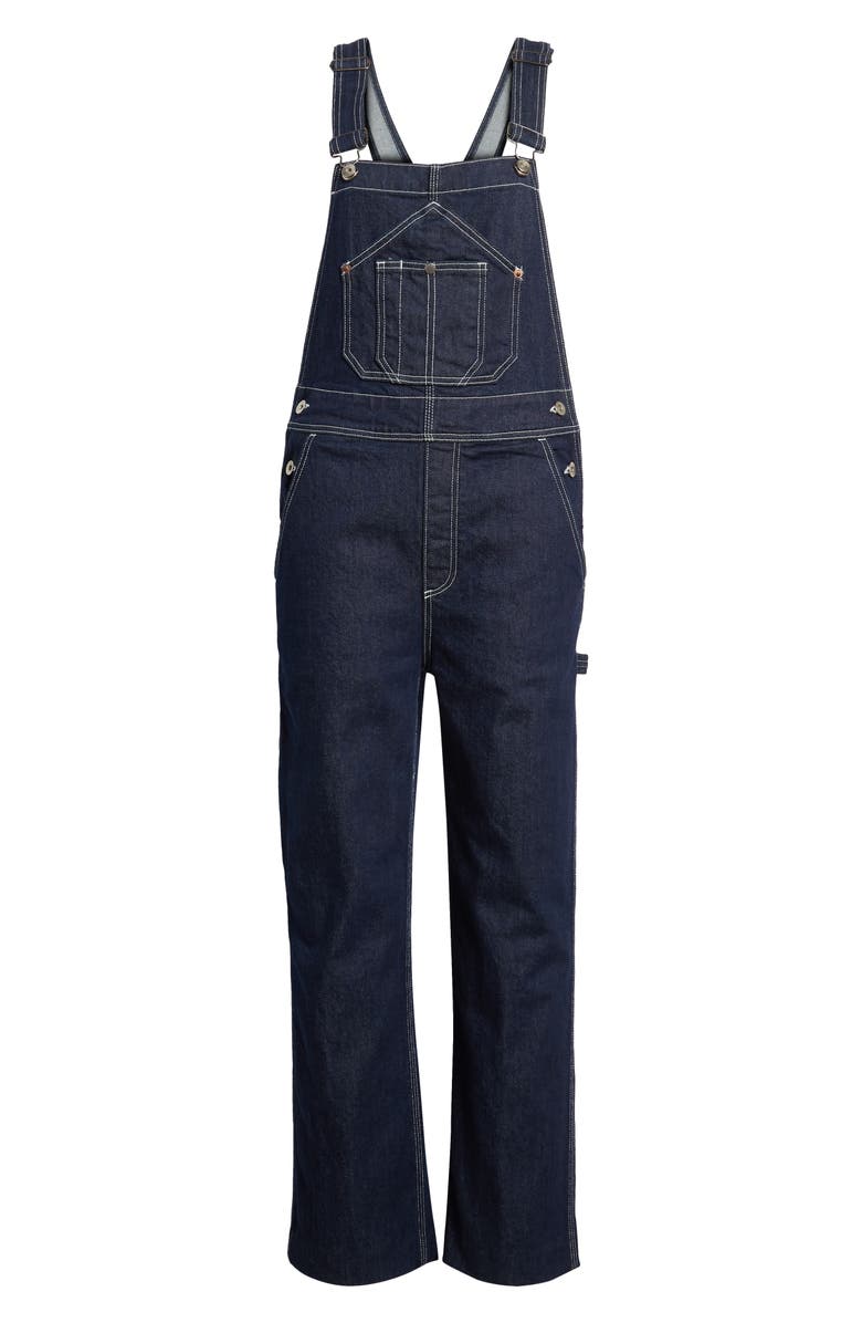 rag & bone/JEAN Patched Dungaree Overalls, Alternate, color, 