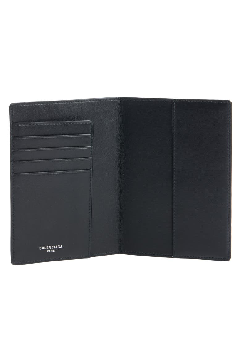 Passport Leather Vertical Bifold Wallet, Alternate, color, 1000 BLACK