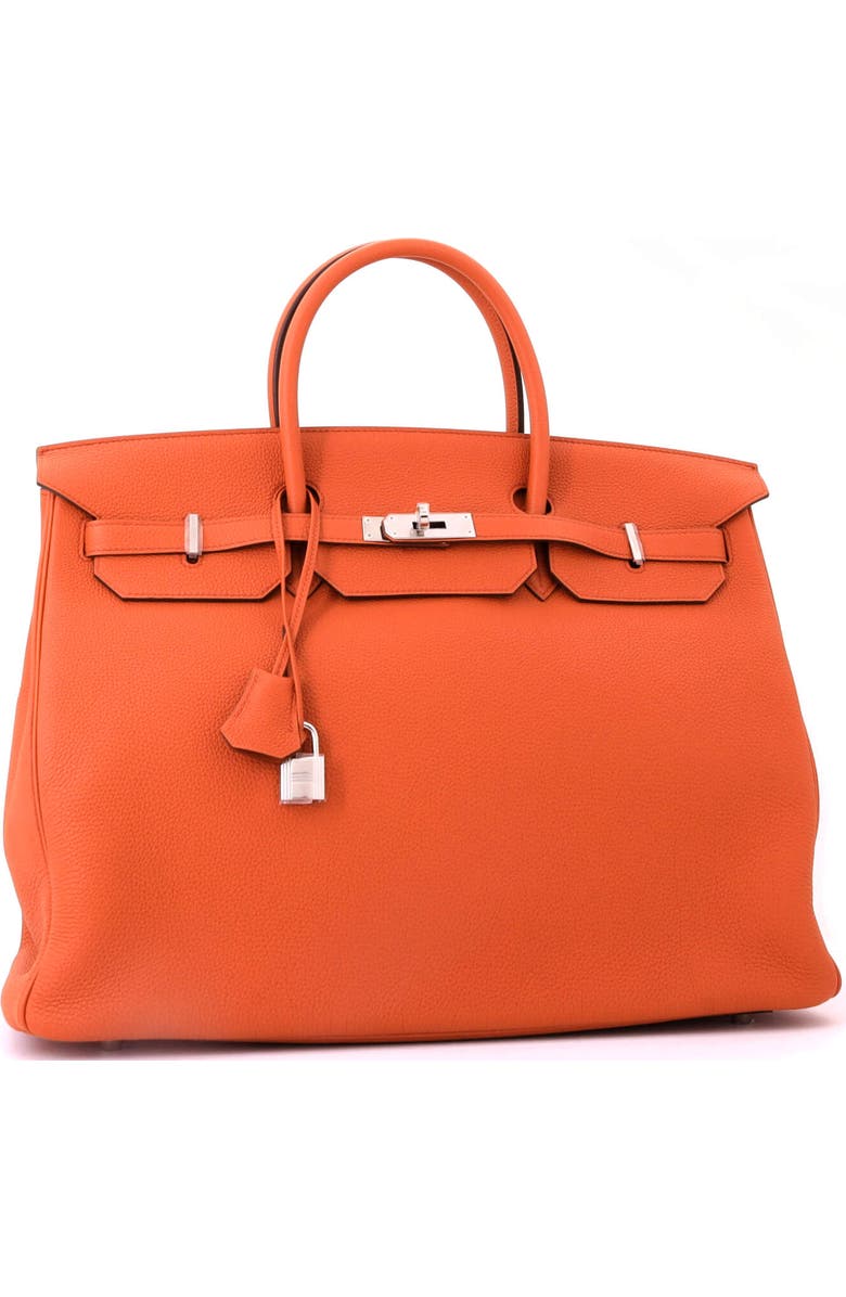 Pre-Owned Hermes Birkin Handbag Orange Togo with Palladium Hardware 40, Alternate, color, Terre Battue