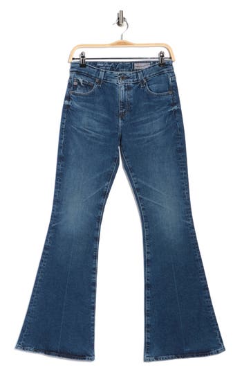 Ag Angeline Mid Rise Flare Jeans In Blue