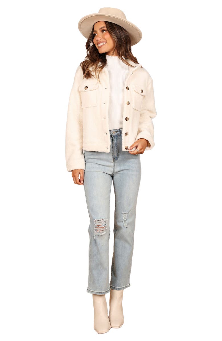 Petal & Pup Palesa Faux Shearling Shirt Jacket, Alternate, color,