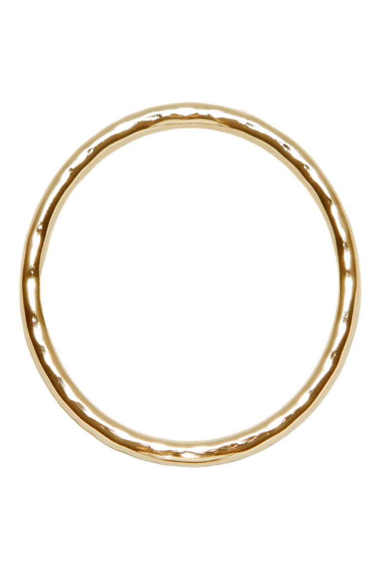 Hammered Oval Bangle, Main, color, GOLD