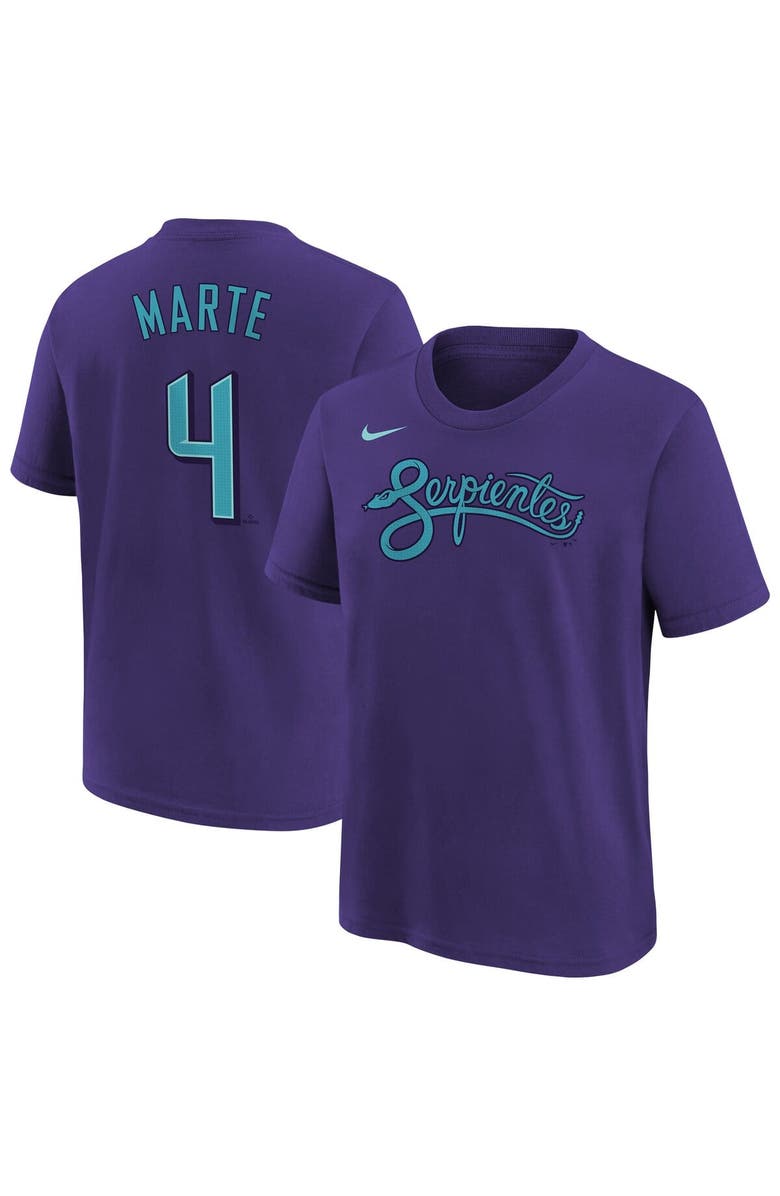 Nike Youth Nike Ketel Marte Purple Arizona Diamondbacks Fuse City Connect Name & Number T-Shirt, Alternate, color, Purple