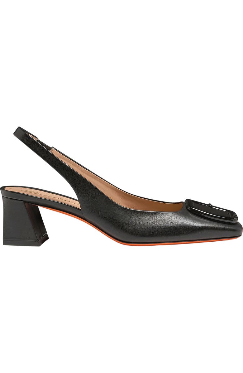 Santoni Women's mid-heel slingback, Main, color, Black
