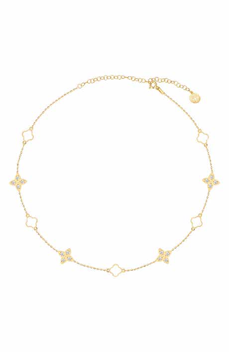GABI RIELLE Effortless Staples Bloom & Luck Charm Necklace