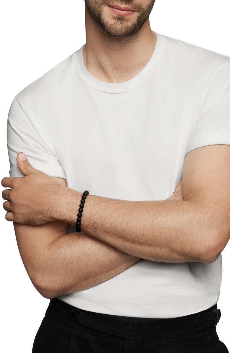 David Yurman Men's Spiritual Beads Bracelet, Alternate, color, Black Onyx