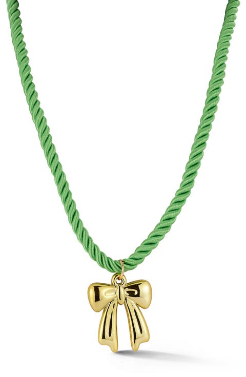 Bow Pendant Cord Necklace