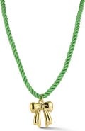 CHLOE AND MADISON Bow Pendant Cord Necklace