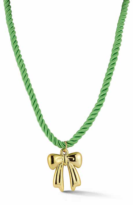 Bow Pendant Cord Necklace