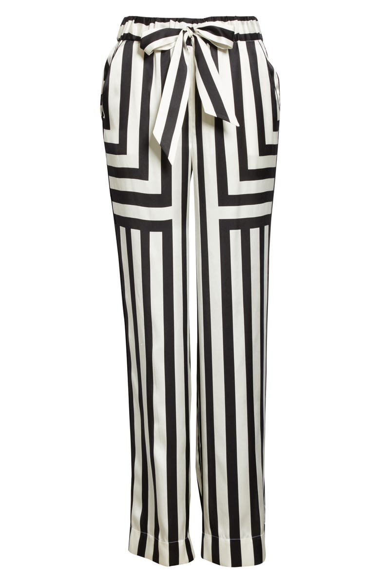 FRAME Mixed Stripe Silk PJ Pants, Alternate, color,