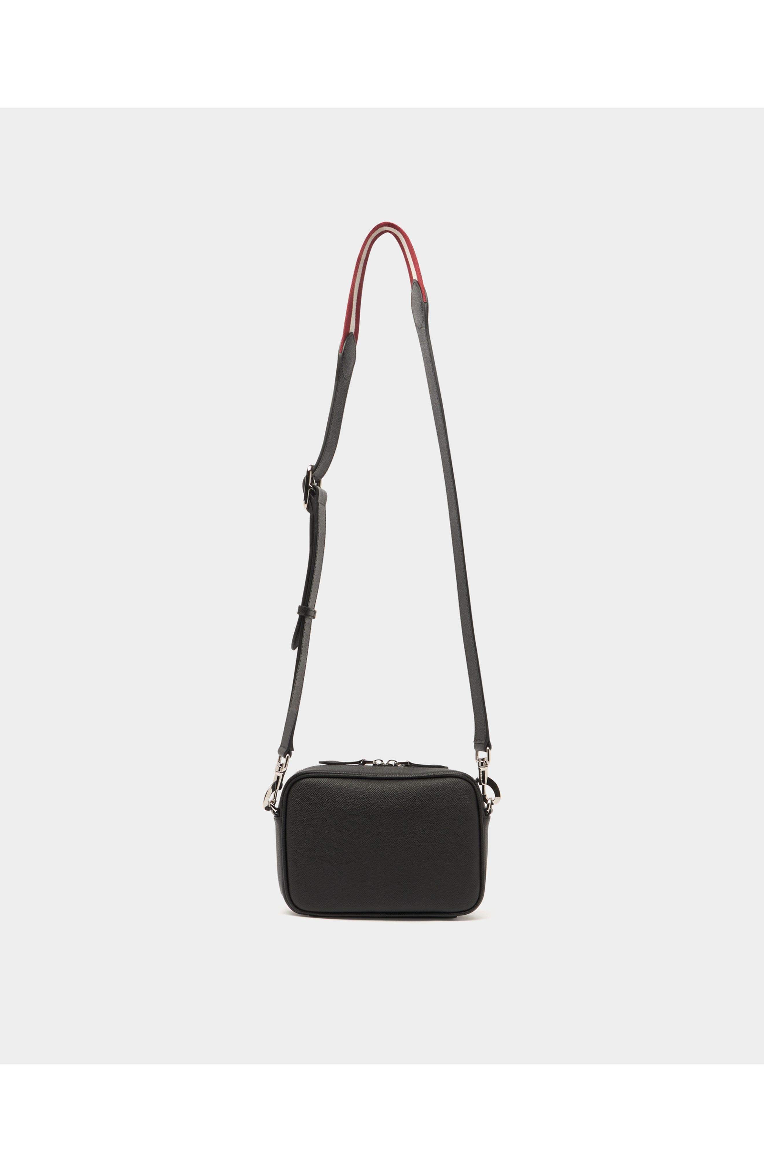 Bally Leather Beckett Crossbody Bag, Alternate, color, Black