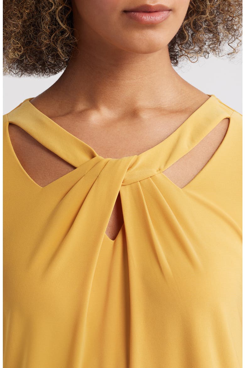 Sleeveless Twist Front Jersey Top, Alternate, color, GOLD SIGNATURE