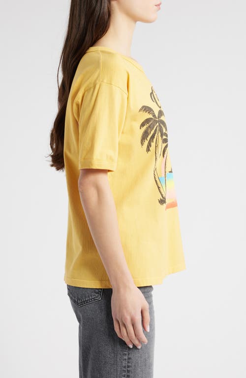 Daydreamer Cayman Islands Oversize Cotton Graphic T-shirt In Dusty Gold